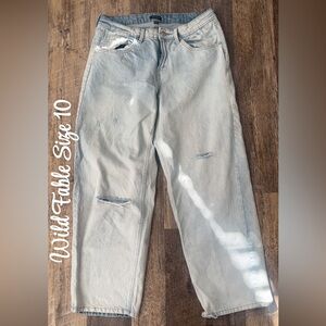Wild Fable “Mom” Light Blue Ripped Jeans Size 10 EUC